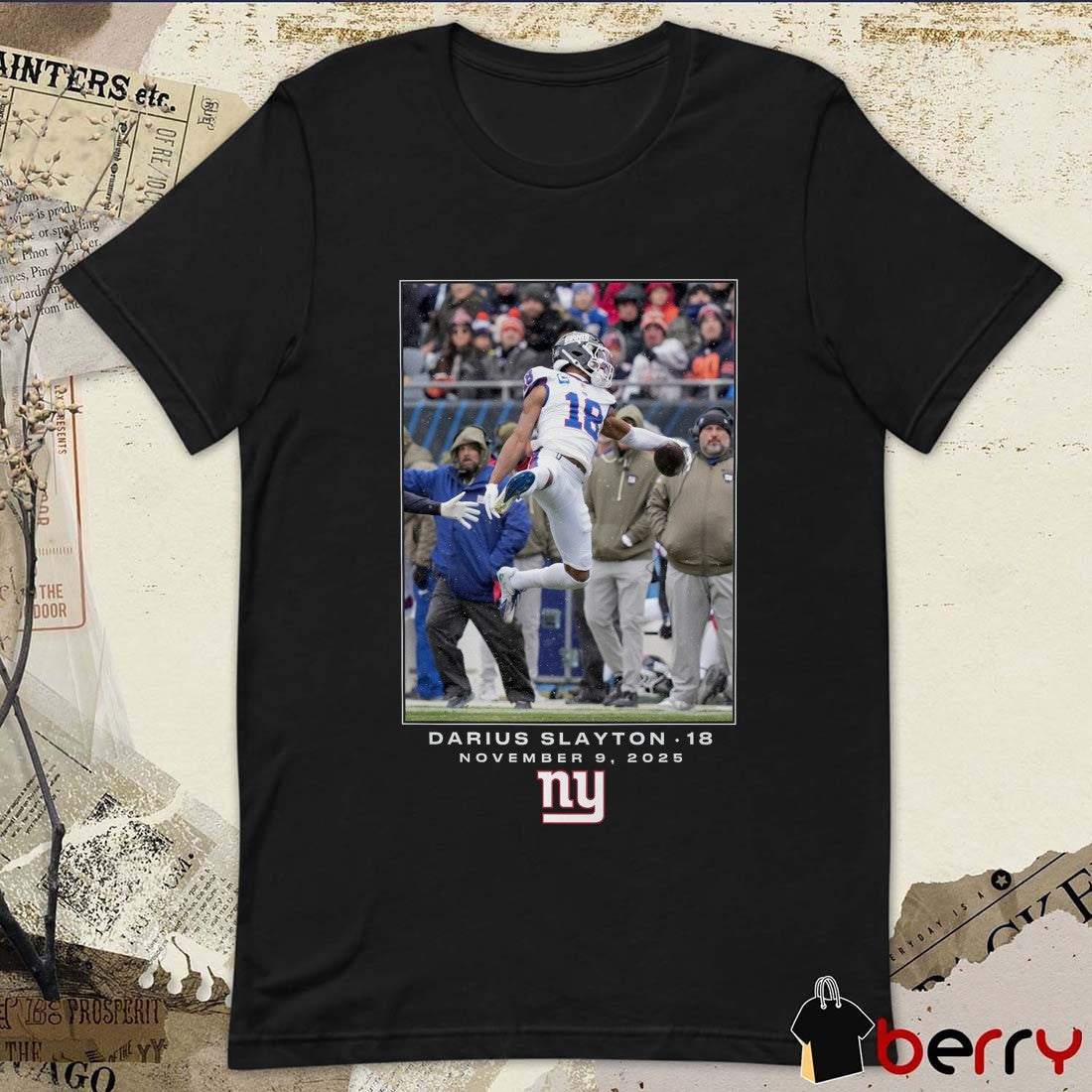 Darius Slayton New York Giants NFL Flash Features Week 10 November 9 2025 t-shirt