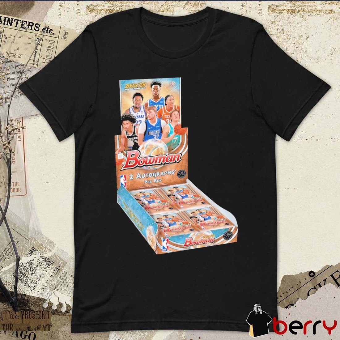 Darryn Peterson, AJ Dybantsa, Madison Booker, Kon Knueppel, Cooper Flagg, and Dylan Harper Bowman Basketball Topps t-shirt