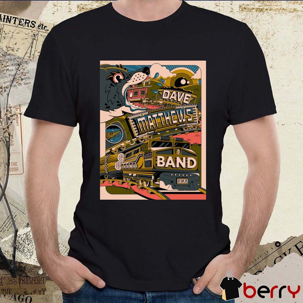 Dave Matthews Band In Clarkston Michigan Pine Knob Music Theatre July 09 2025 Poster t-shirt