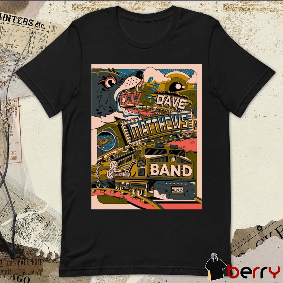Dave Matthews Band In Clarkston Michigan Pine Knob Music Theatre July 09 2025 Poster t-shirt