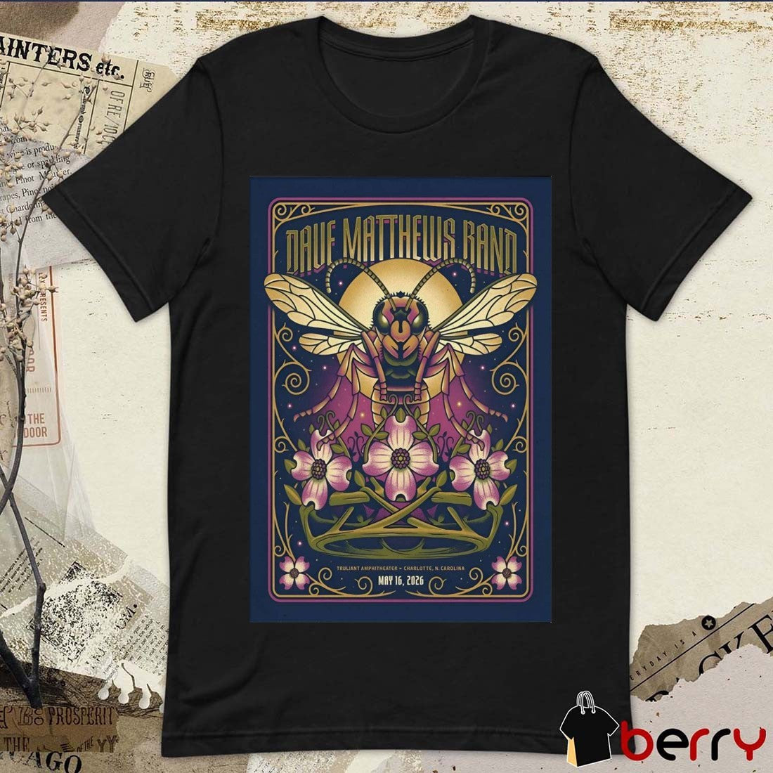 Dave Matthews Band May 16 2026 Truliant Amphitheater Charlotte NC Poster t-shirt