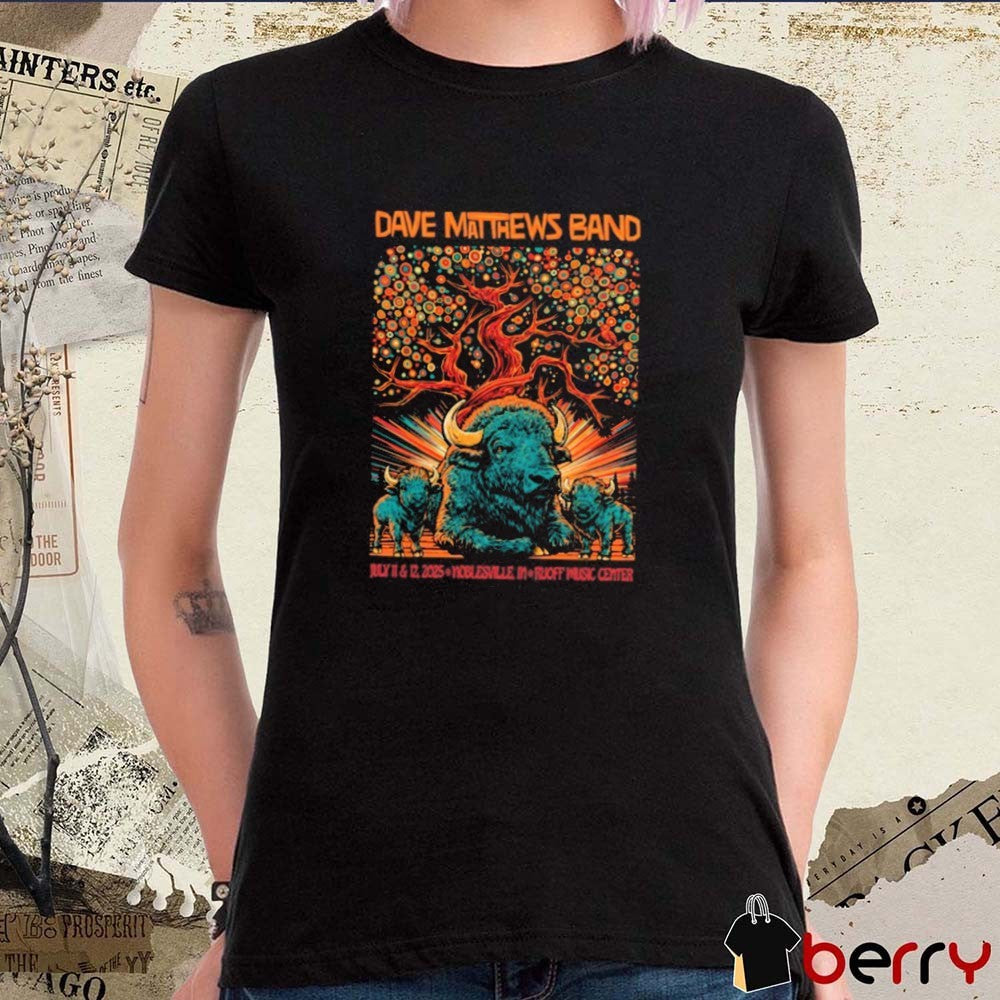 Dave Matthews Band Tour Noblesville Indiana Ruoff Music Center July 11 – 12 2025 t-shirt