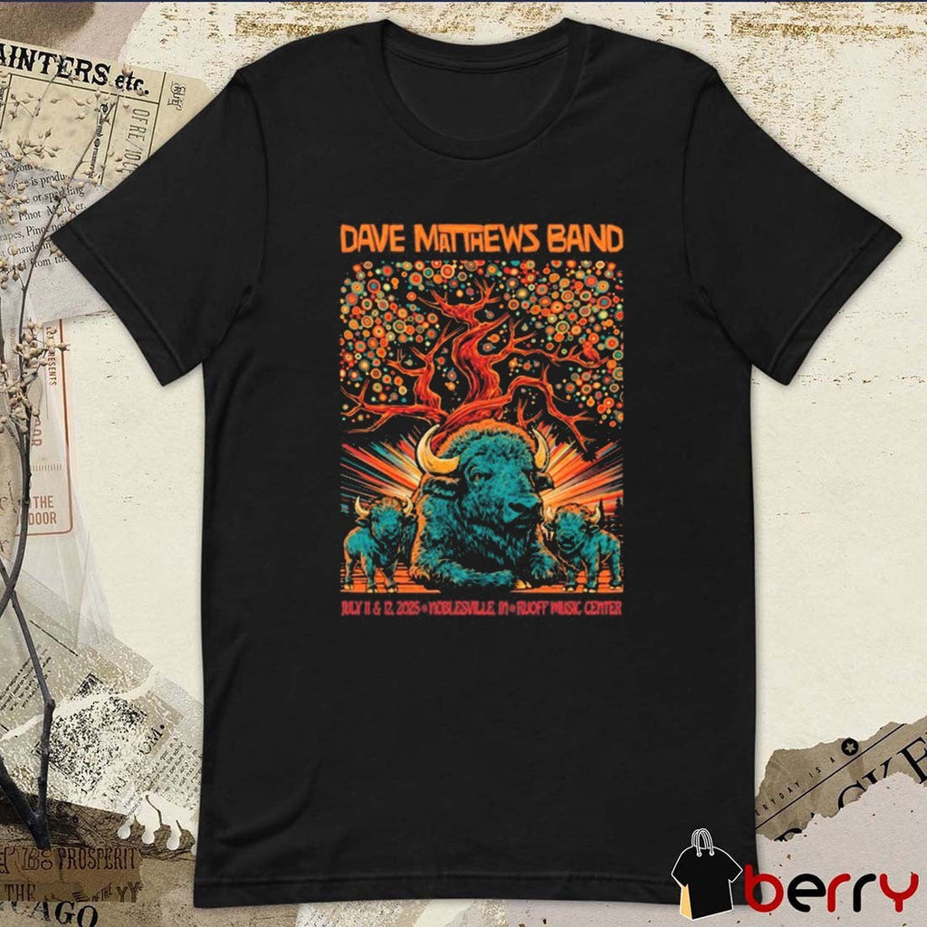 Dave Matthews Band Tour Noblesville Indiana Ruoff Music Center July 11 – 12 2025 t-shirt
