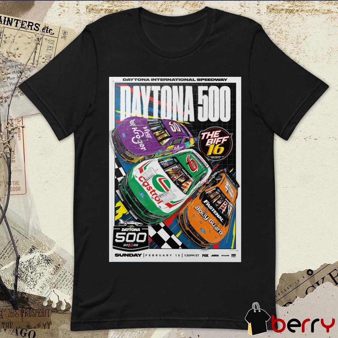 Daytona 500 International Speedway The Great American Race February 15 Poster t-shirt