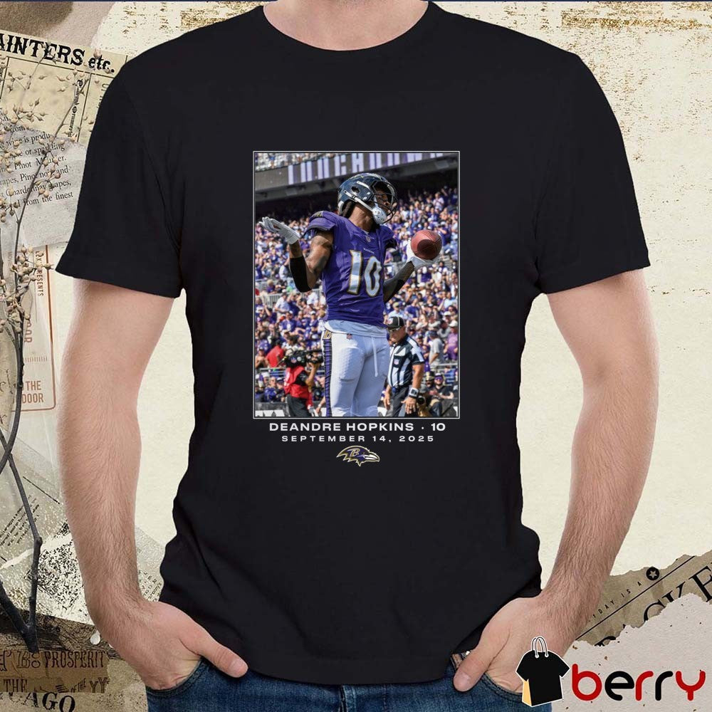 DeAndre Hopkins Baltimore Ravens NFL Flash Features Week 2 September 14 2025 t-shirt