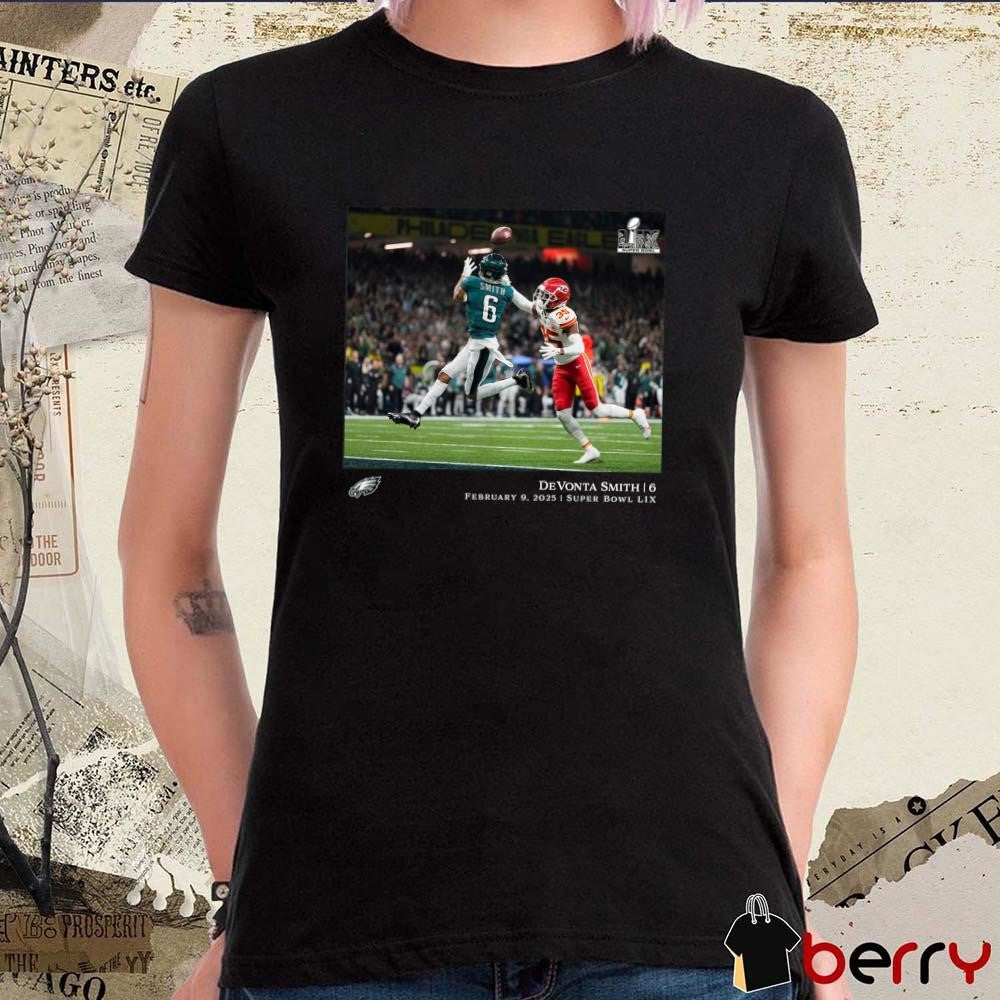 DeVonta Smith Philadelphia Eagles NFL Flash Features Super Bowl LIX Champions 2 9 2025 t-shirt