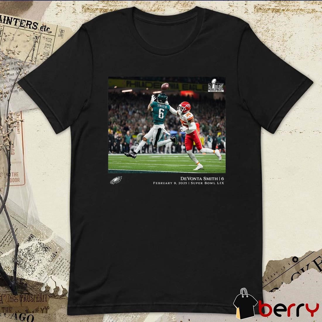 DeVonta Smith Philadelphia Eagles NFL Flash Features Super Bowl LIX Champions 2 9 2025 t-shirt