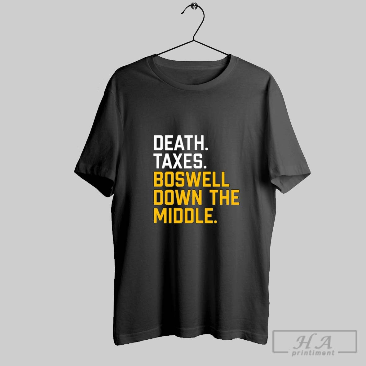 Official Death Taxes Boswell Down The Middle Shirt