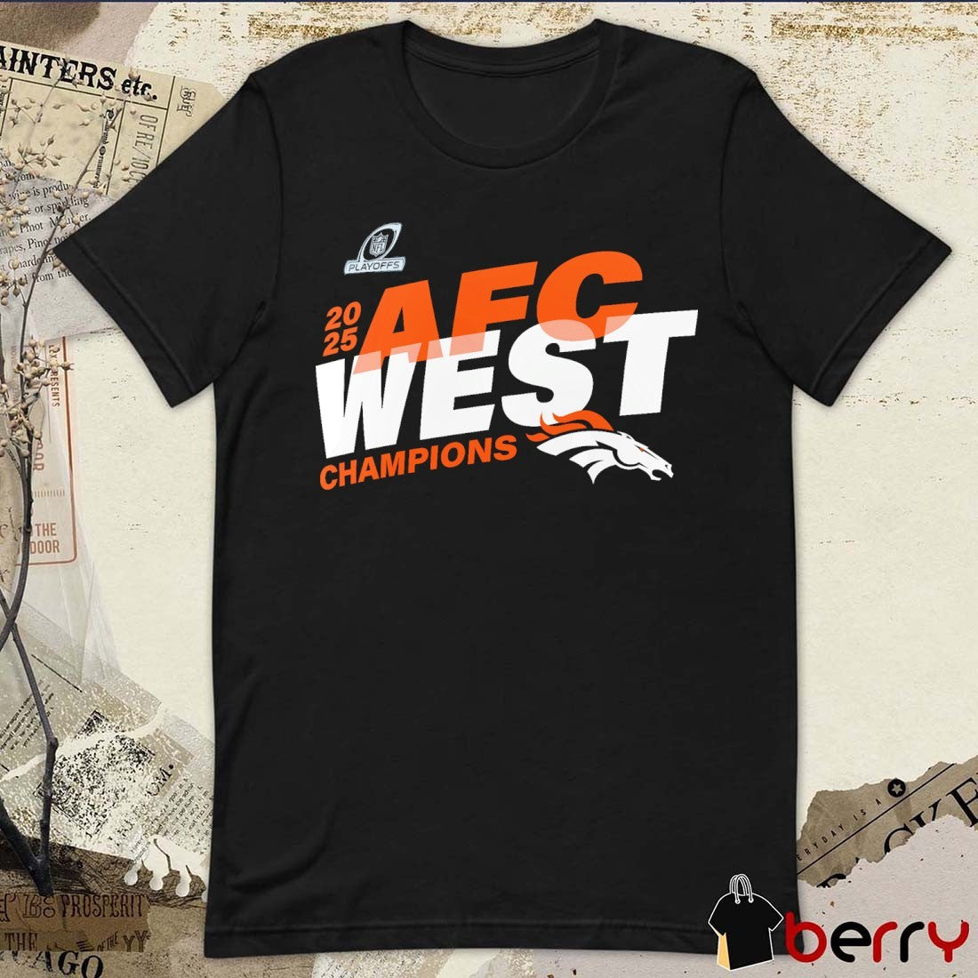 Denver Broncos 2025 AFC West Division Champions NFL Playoffs t-shirt