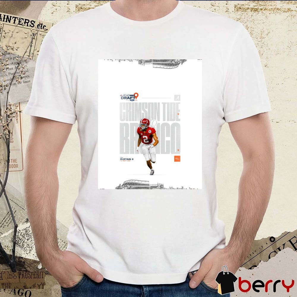 Denver Broncos Football Pat Surtain II Road To The Graft Crimson Tide To Bronco Poster t-shirt