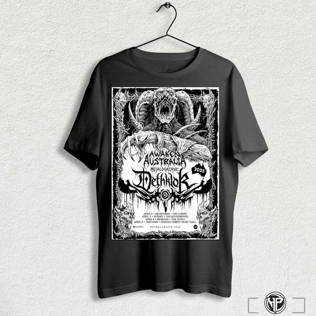 Official Dethklok Awaken Australia Tour April 2025 Full Tour Shirt Trending