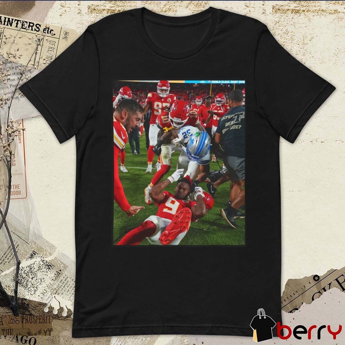 Detroit Lions Brian Branch Slaps JuJu Smith-Schuster NFL Photo t-shirt