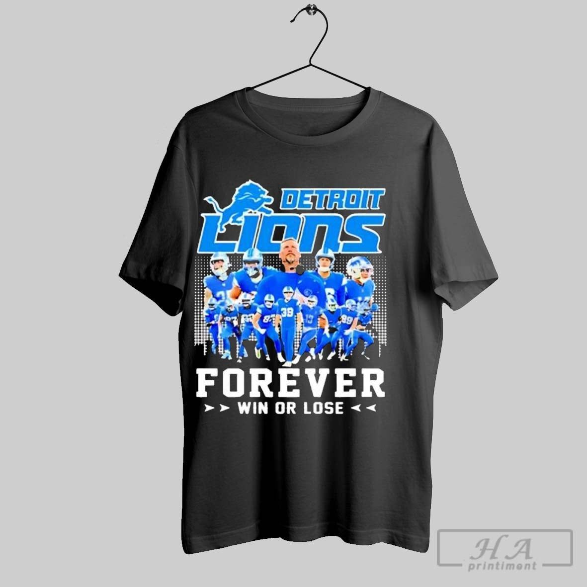 Official Detroit Lions Forever Win Or Lose Team Players