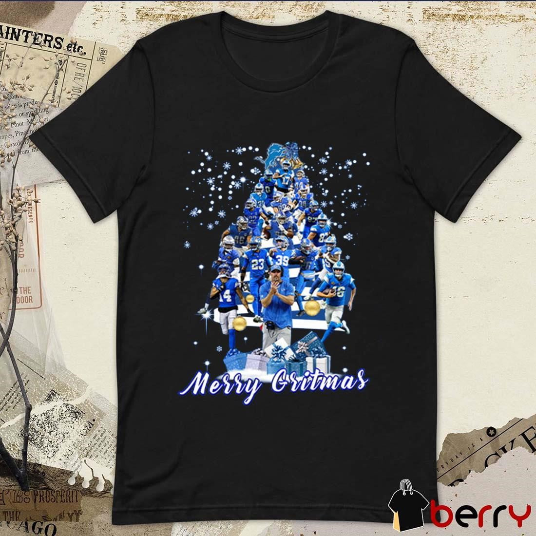 Detroit Lions Merry Gritmas NFL 2024 t-shirt