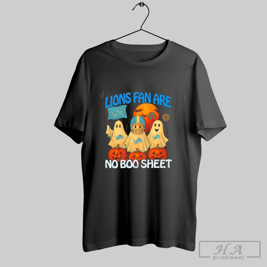 Official Detroit Lions Fan Are No Boo Sheet Halloween