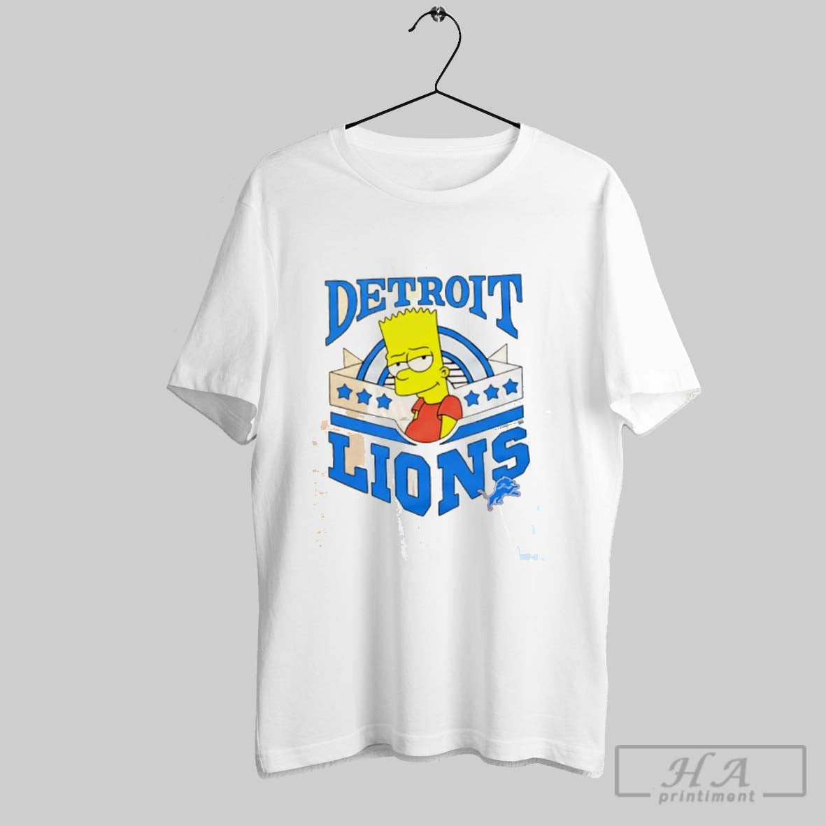 Official Detroit Lions X The Simpsons Bart 2025 Cartoon