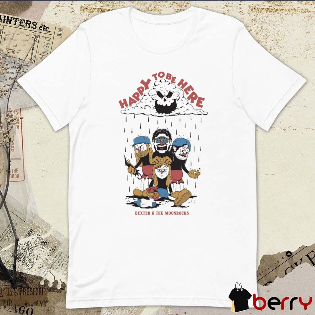 Dexter and The Moonrocks Happy To Be Here Painting t-shirt