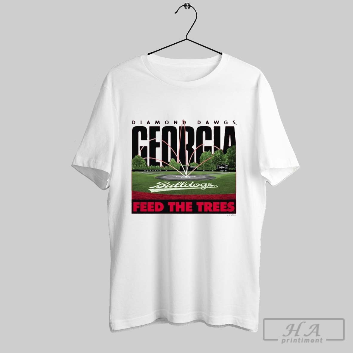 Official Diamond Dawgs Georgia Bulldogs Feed The Trees Baseball 2025 Graphic