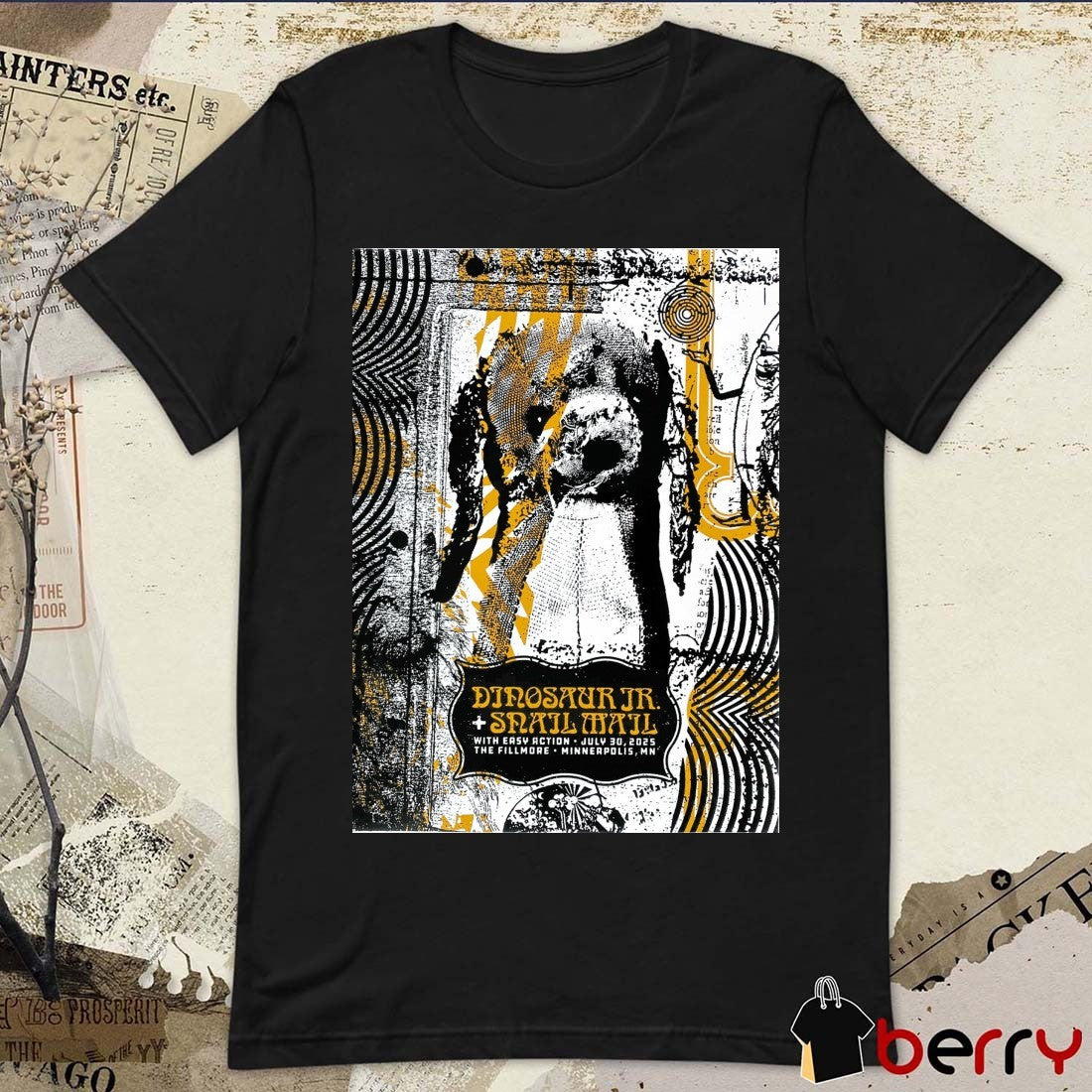 Dinosaur Jr. and Snail Mail With Easy Action July 30 2025 The Fillmore Minneapolis MN Poster t-shirt