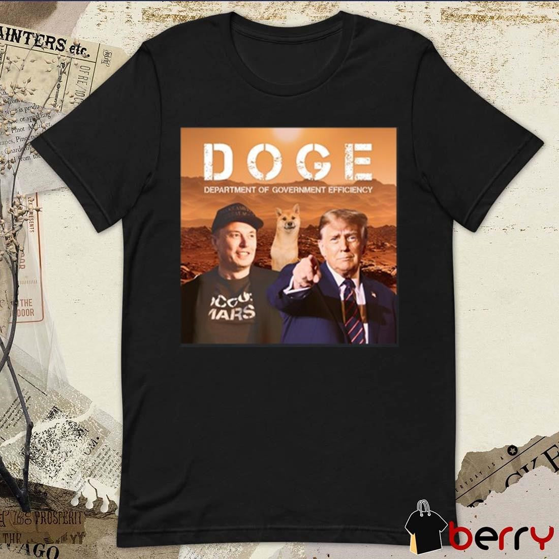 Donald Trump Vance Elon Musk Trump Doge Department Of Government Efficiency t-shirt