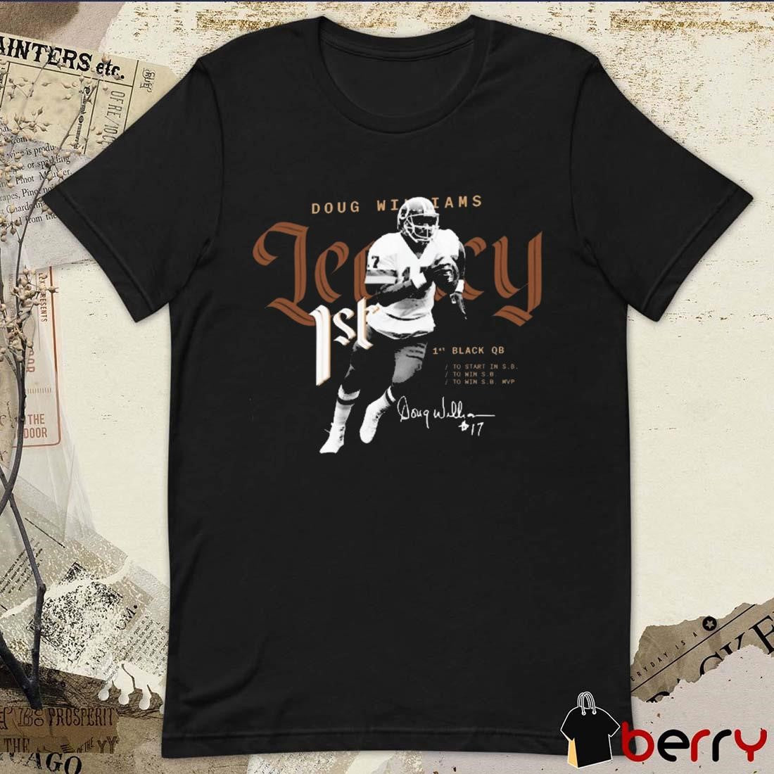 Doug Williams Washington Commanders NFL Legacy 1st Black QB Graphic Signature t-shirt