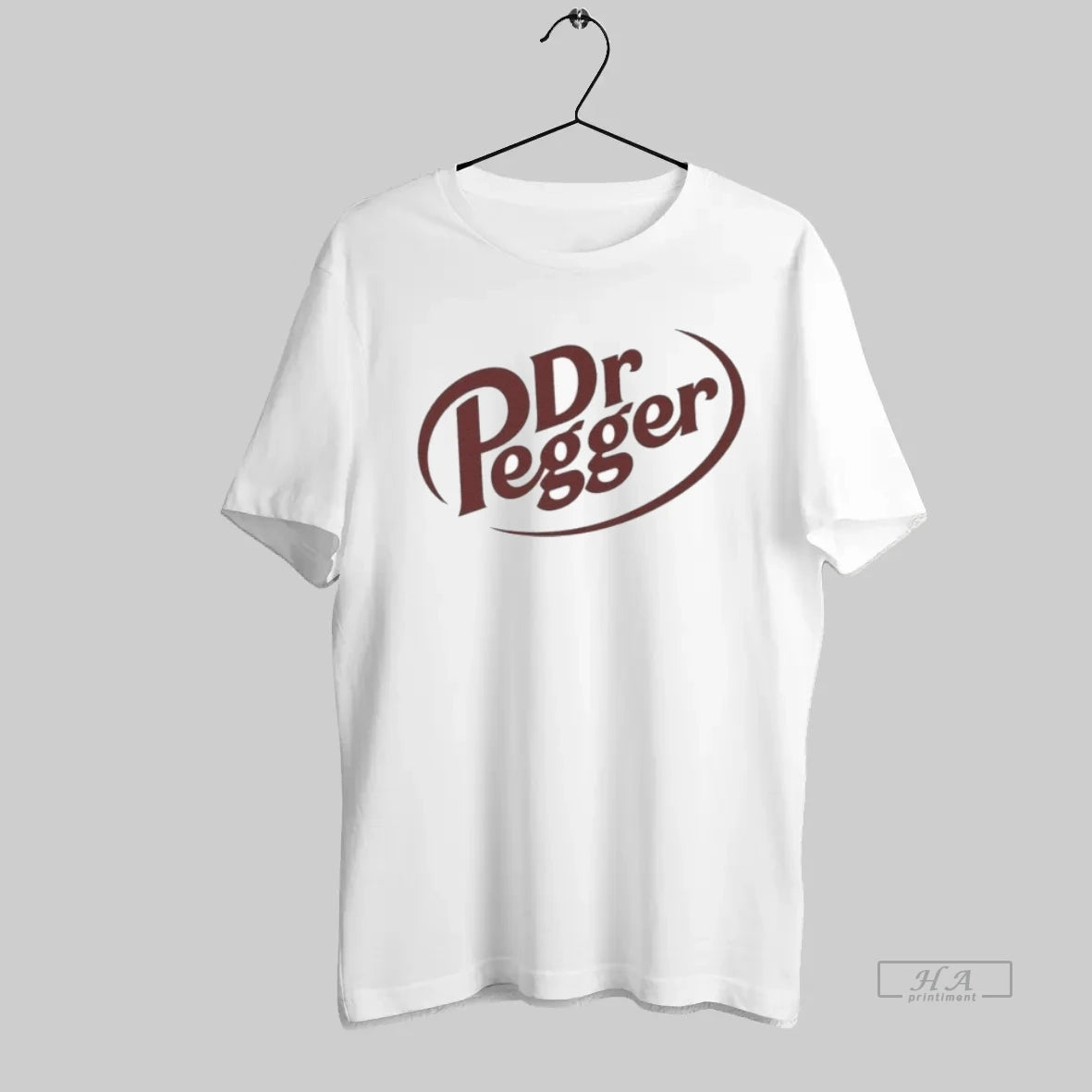Official Dr Pepper Dr Pegger Soda Parody Logo