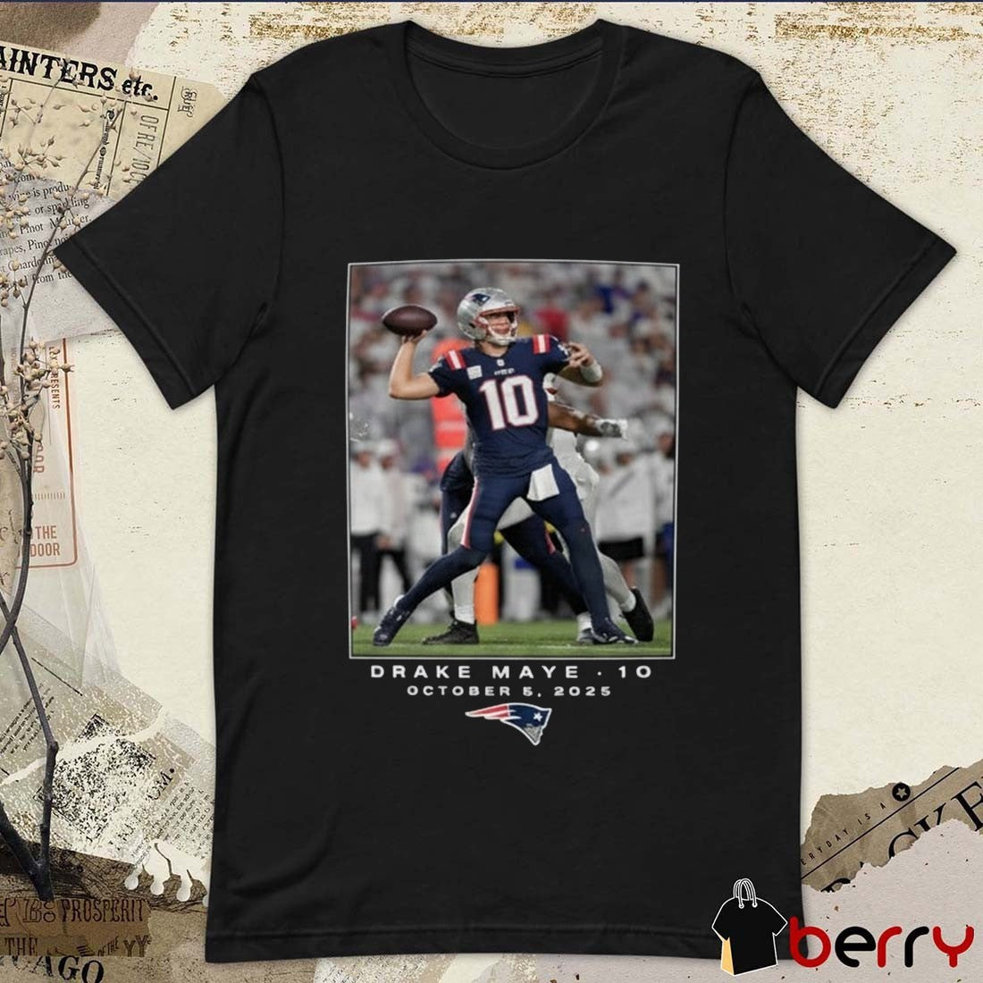 Drake Maye New England Patriots NFL Flash Features Week 5 October 5 2025 t-shirt