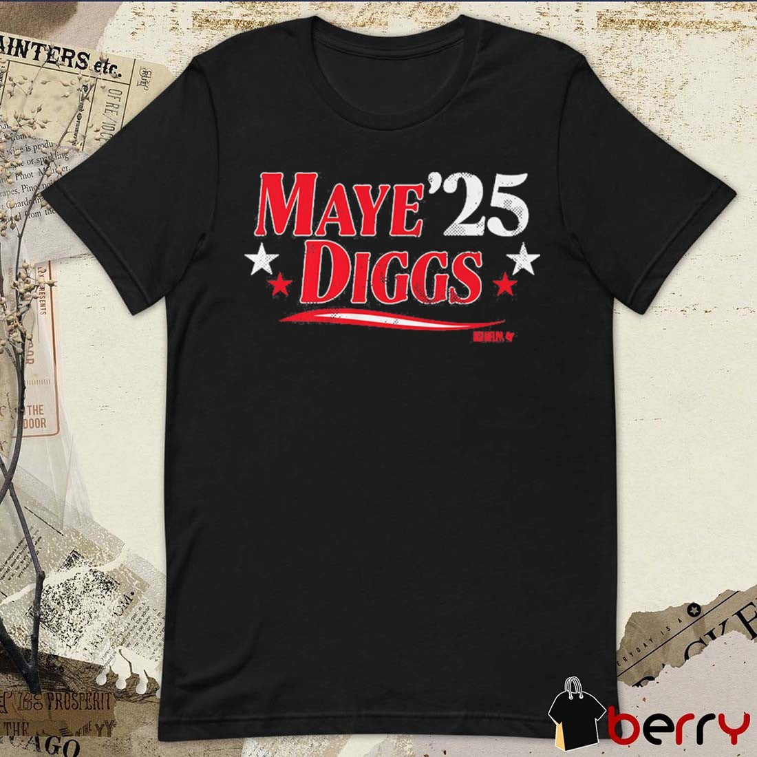 Drake Maye-Stefon Diggs ’25 New England Patriots NFL t-shirt