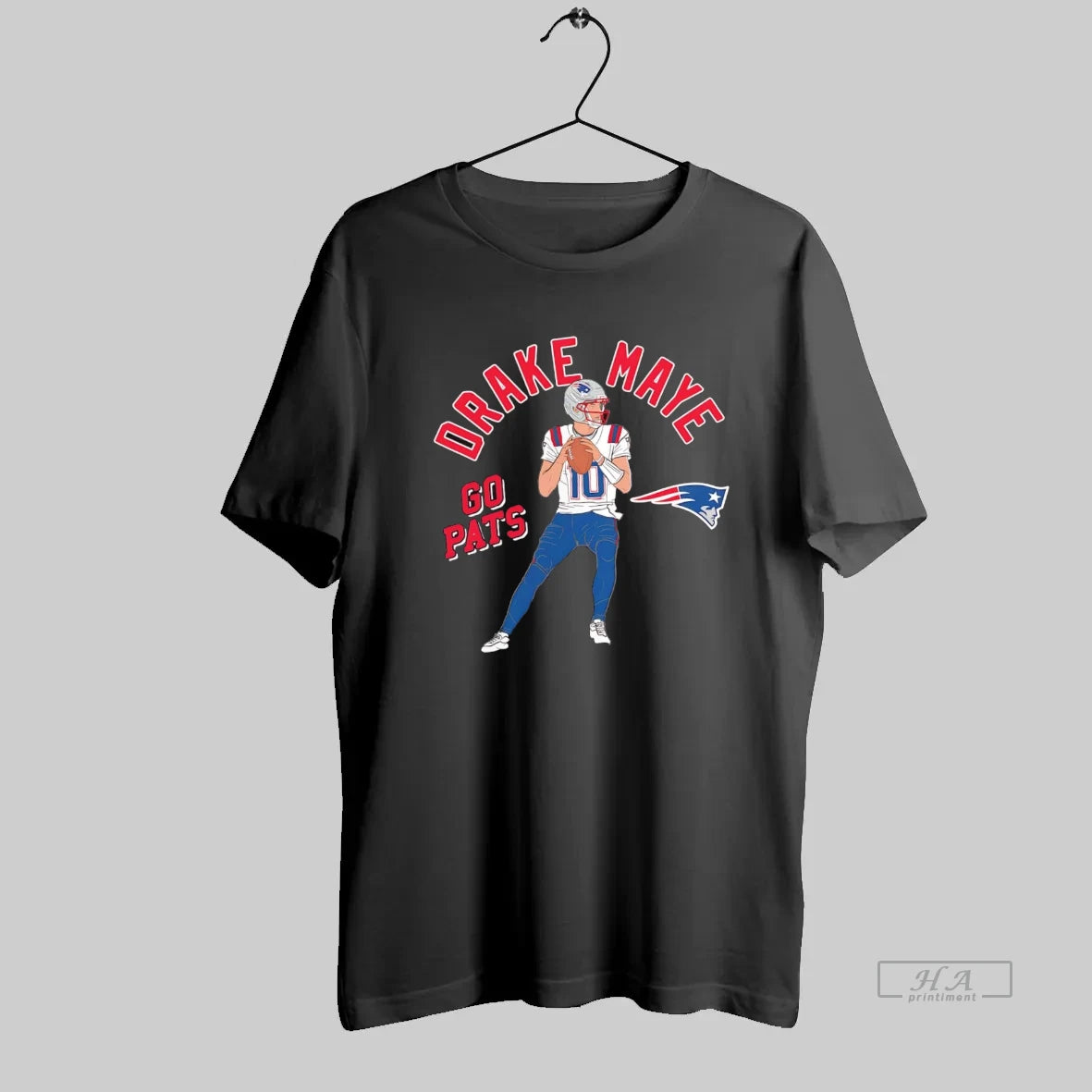 Official Drake Maye Illustrative Go Patriots