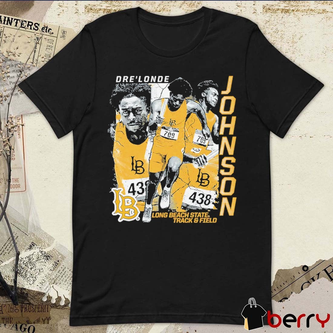 Dre’londe Johnson Long Beach State University Track & Fields NCAA Electric t-shirt