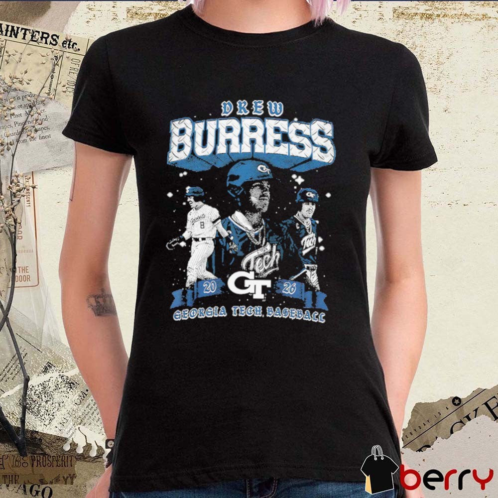 Drew Burress Illustrated 2026 Georgia Tech Yellow Jackets NCAA Baseball t-shirt