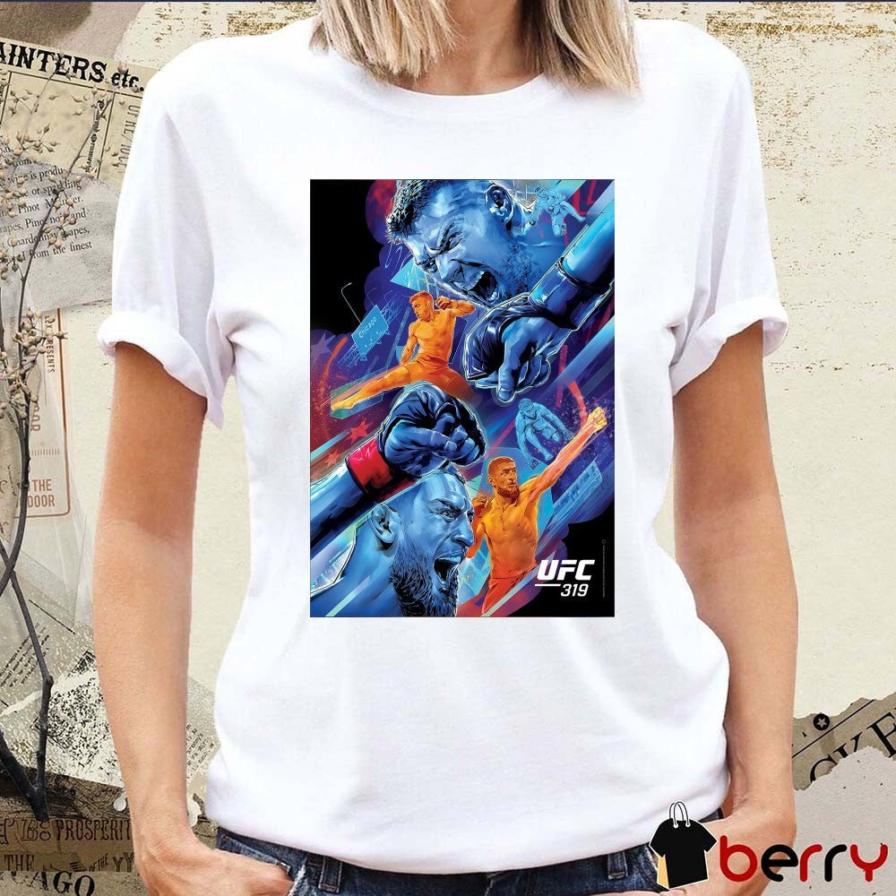 Dricus Du Plessis and Khamzat Chimaev UFC 319 Artist Series August 13, 2025 Poster t-shirt