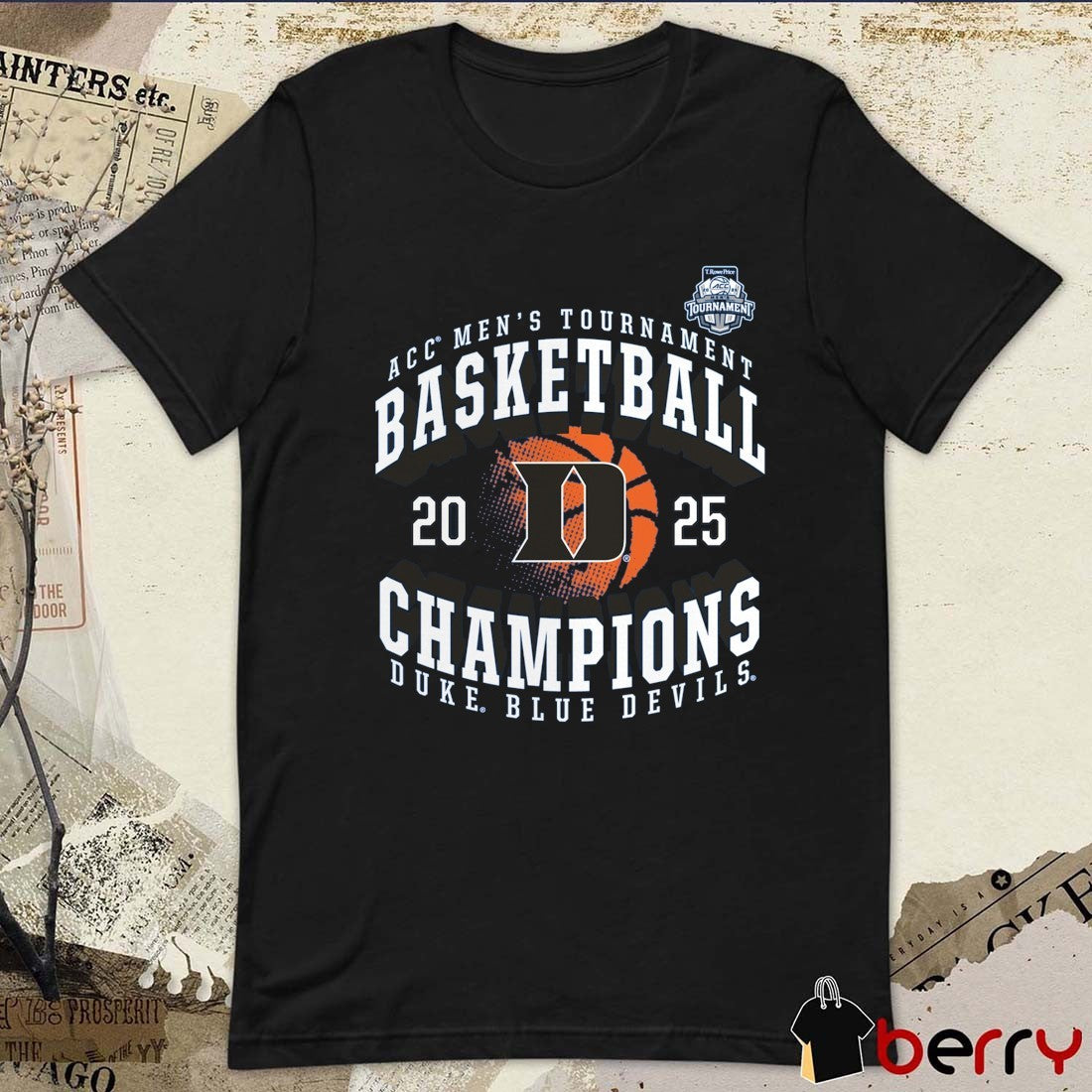 Duke Blue Devils T.Rowe Price ACC Men’s Basketball Conference Tournament Champions 2025 Painting t-shirt