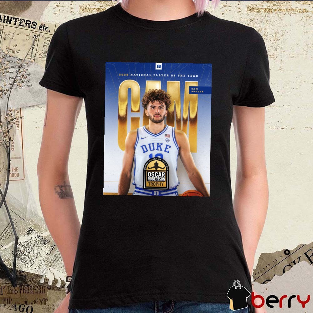 Duke Men’s Basketball 2026 National Player Of The Year Cam Boozer Poster t-shirt