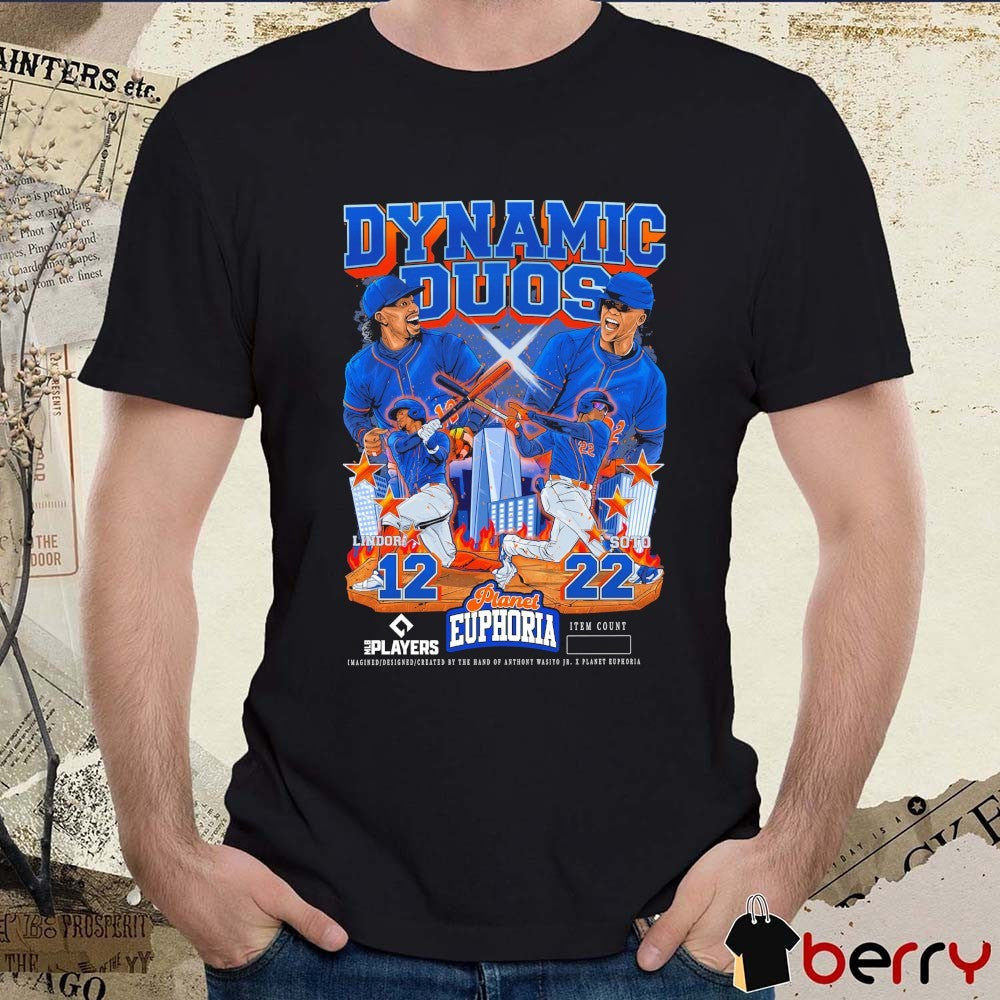 Dynamic Duos Lindor X Soto New York Mets MLB Players Planet Euphoria Artwork 2026 t-shirt