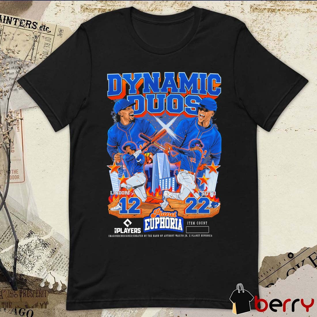 Dynamic Duos Lindor X Soto New York Mets MLB Players Planet Euphoria Artwork 2026 t-shirt