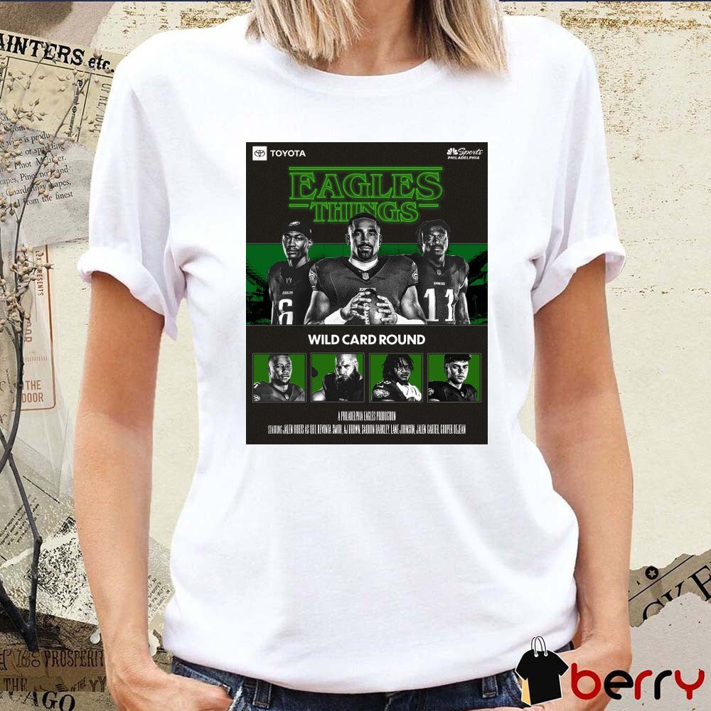 Eagles Things NFL Wild Card Round Jalen Hurts, DeVonta Smith, A.J. Brown Poster t-shirt