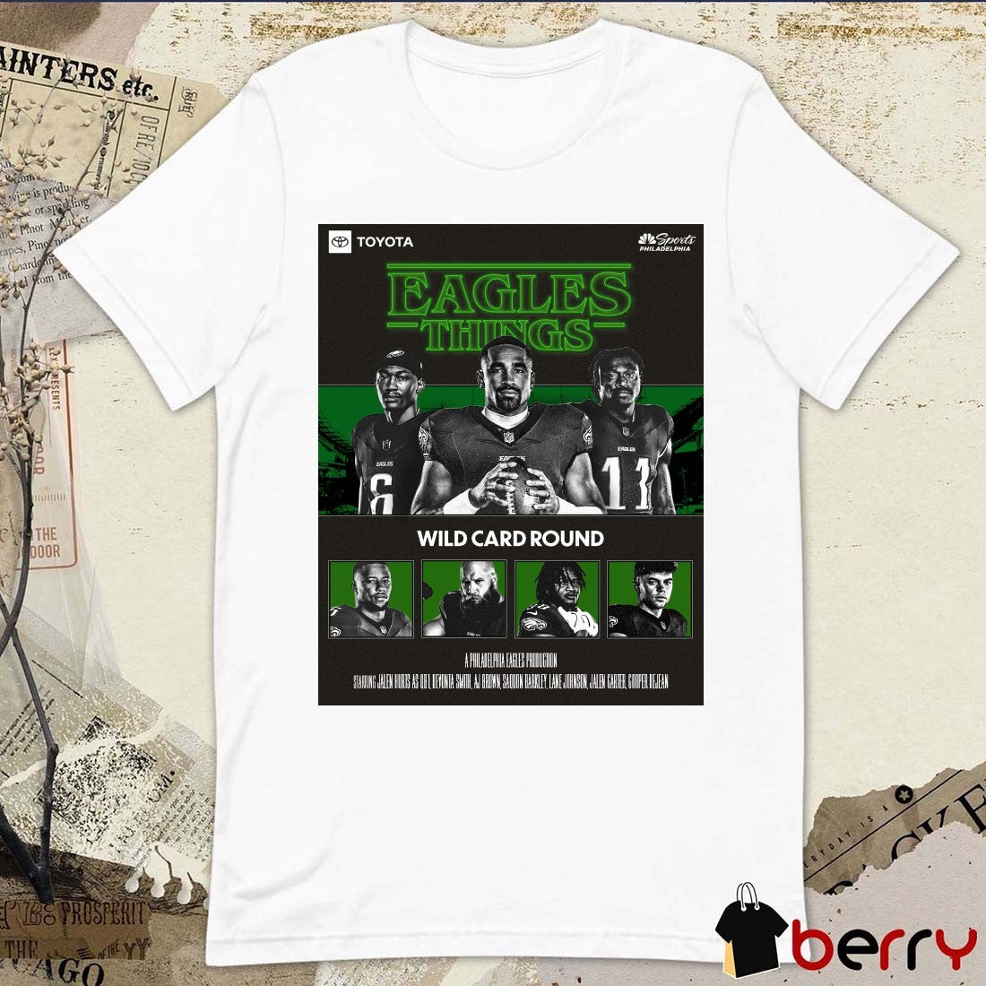 Eagles Things NFL Wild Card Round Jalen Hurts, DeVonta Smith, A.J. Brown Poster t-shirt