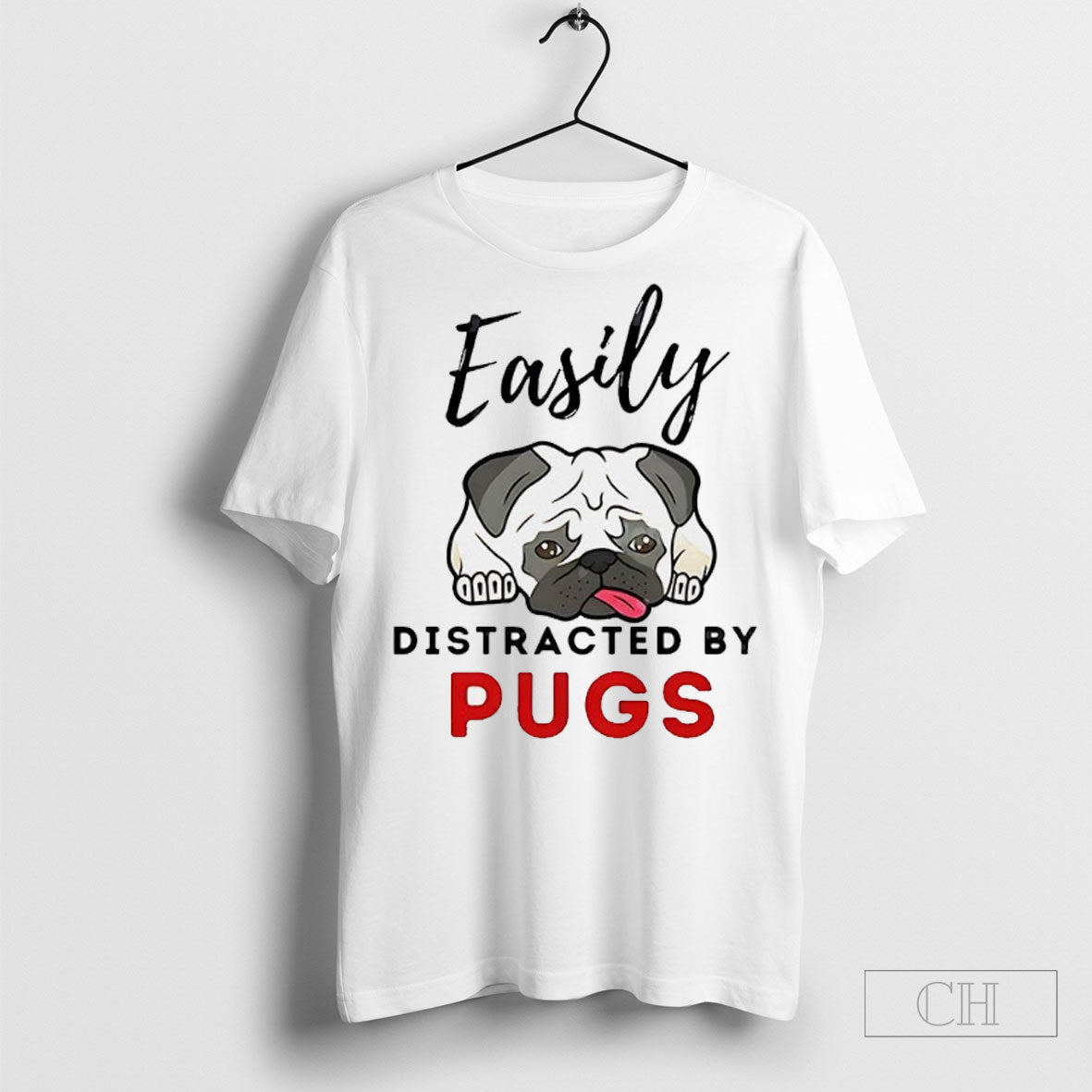 Official Easily Distracted By Pugs Shirt