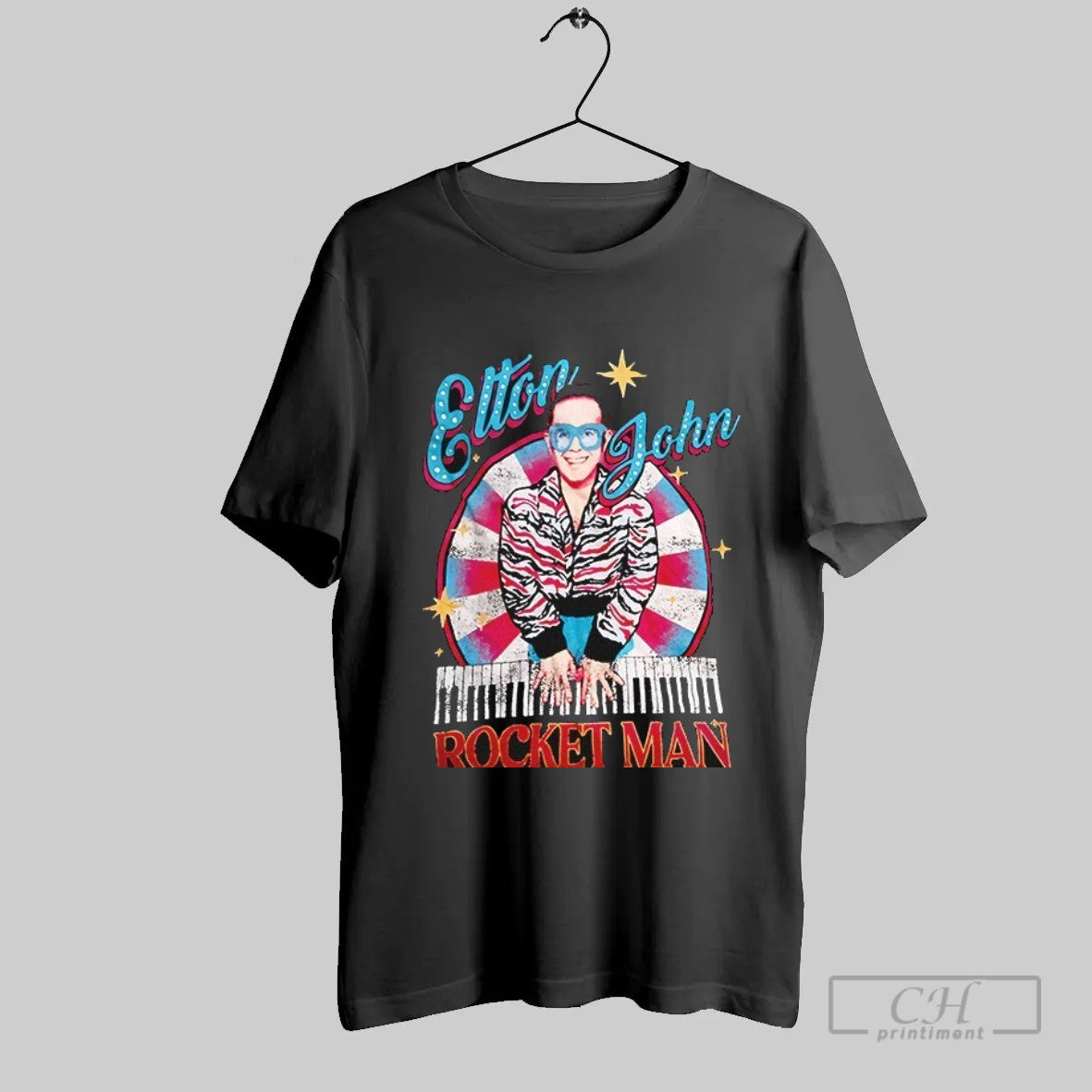 Official Elton John Rocket Man T Shirt