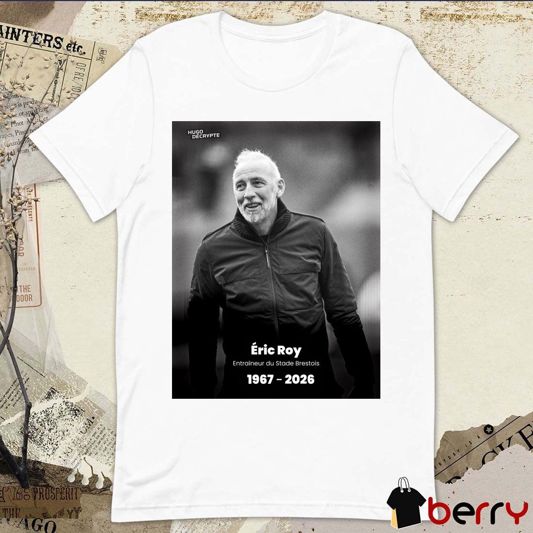Éric Roy Entraîneur du Stade Brestois 1067 – 2026 HugoDécrypte Sport Poster t-shirt