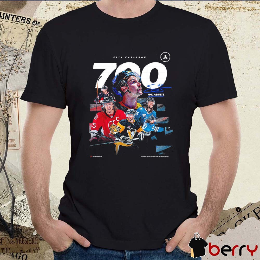 Erik Karlsson NHL assist No. 700. Congrats to EK65 Signature t-shirt