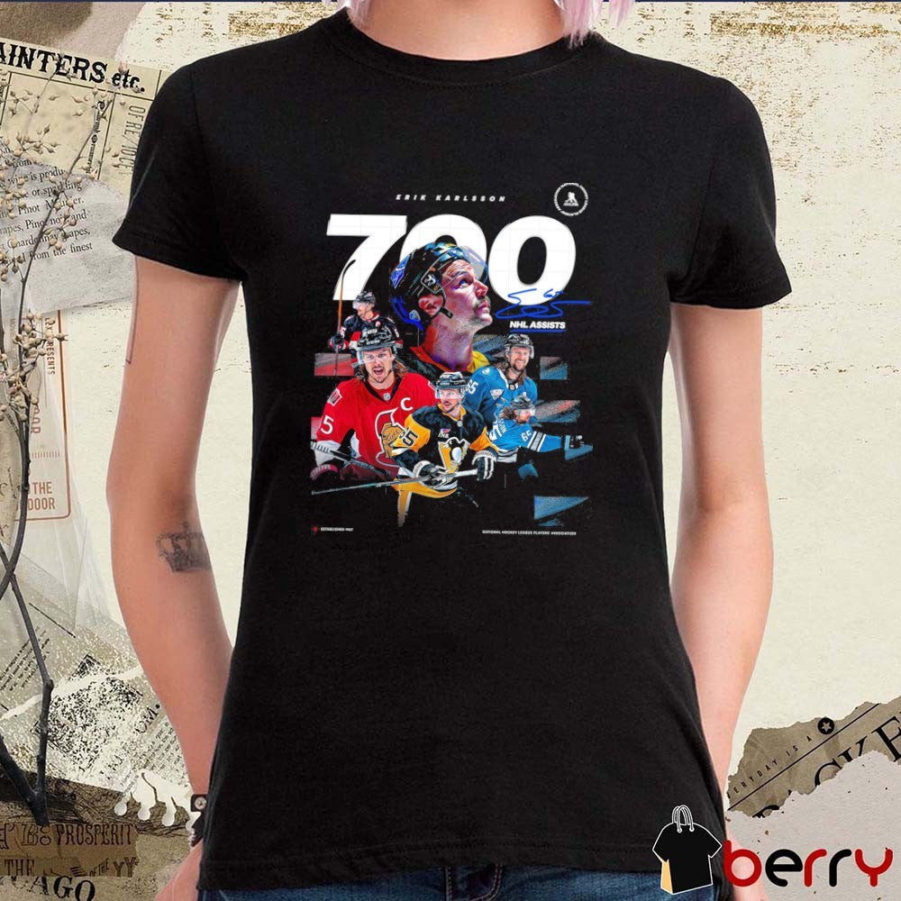 Erik Karlsson NHL assist No. 700. Congrats to EK65 Signature t-shirt