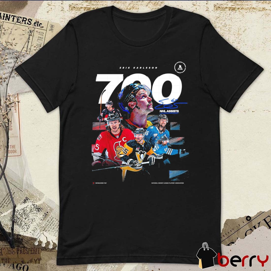 Erik Karlsson NHL assist No. 700. Congrats to EK65 Signature t-shirt