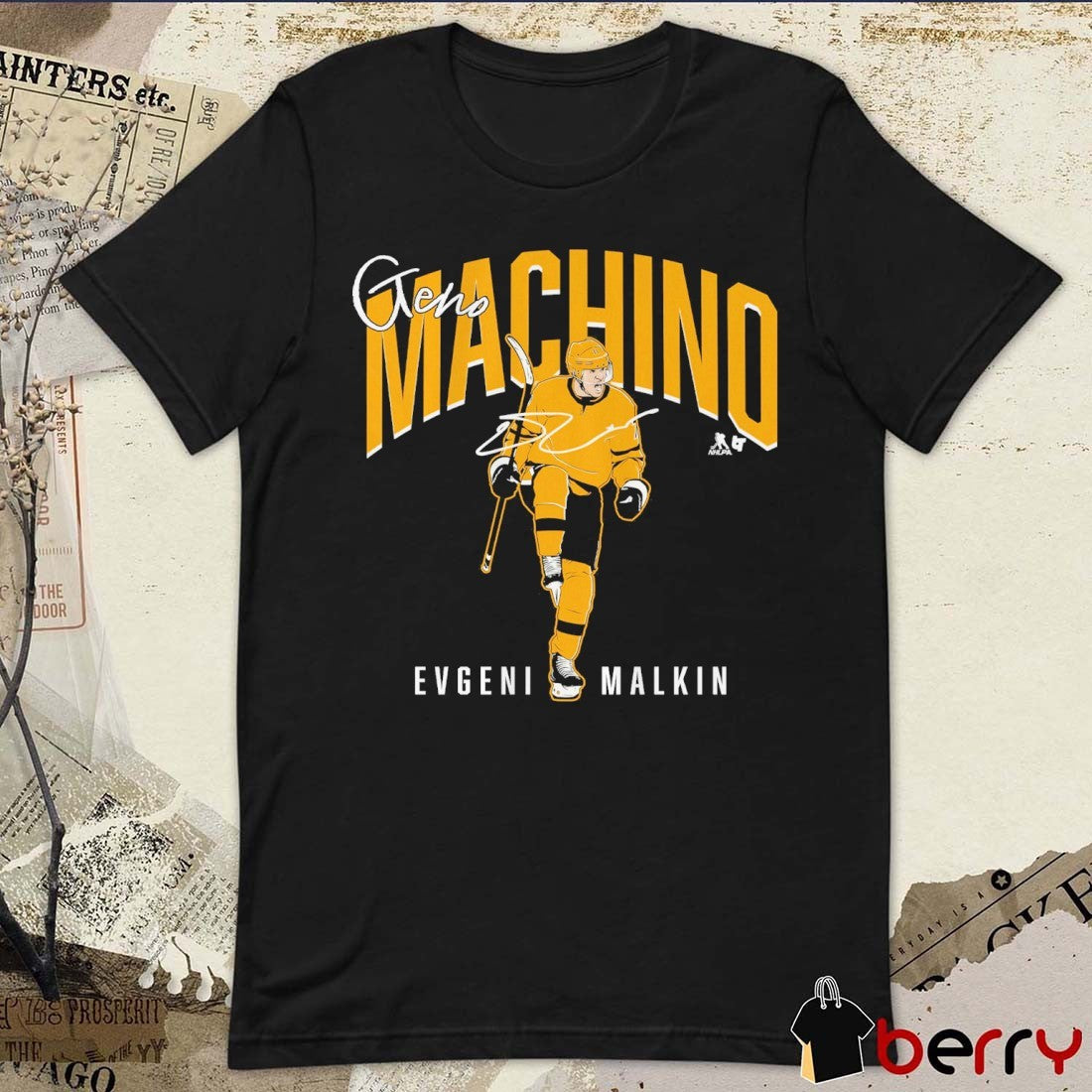 Evgeni Malkin Geno Machino Pittsburgh Penguins Hockey Signature t-shirt