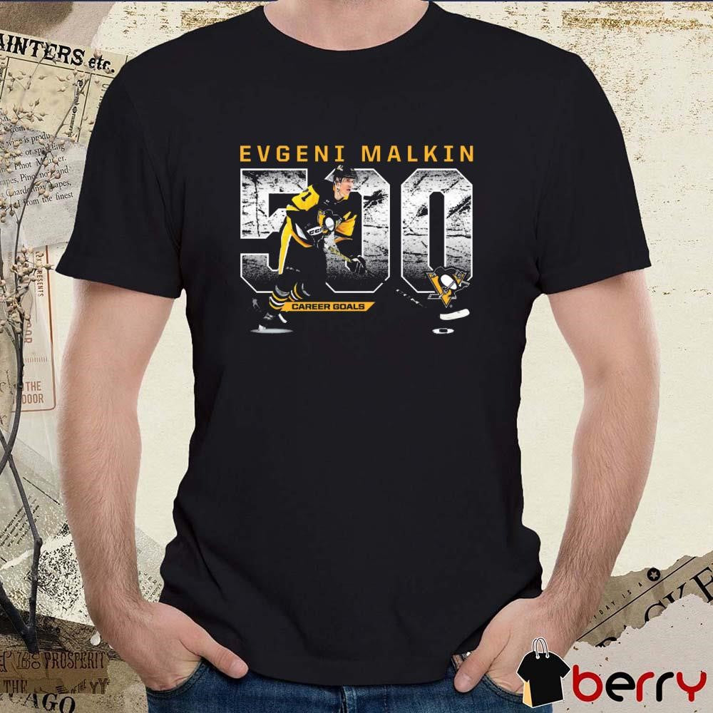 Evgeni Malkin Pittsburgh Penguins NHL Career Goals 500 Goals t-shirt