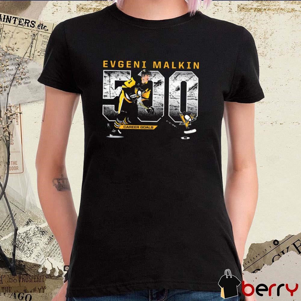 Evgeni Malkin Pittsburgh Penguins NHL Career Goals 500 Goals t-shirt
