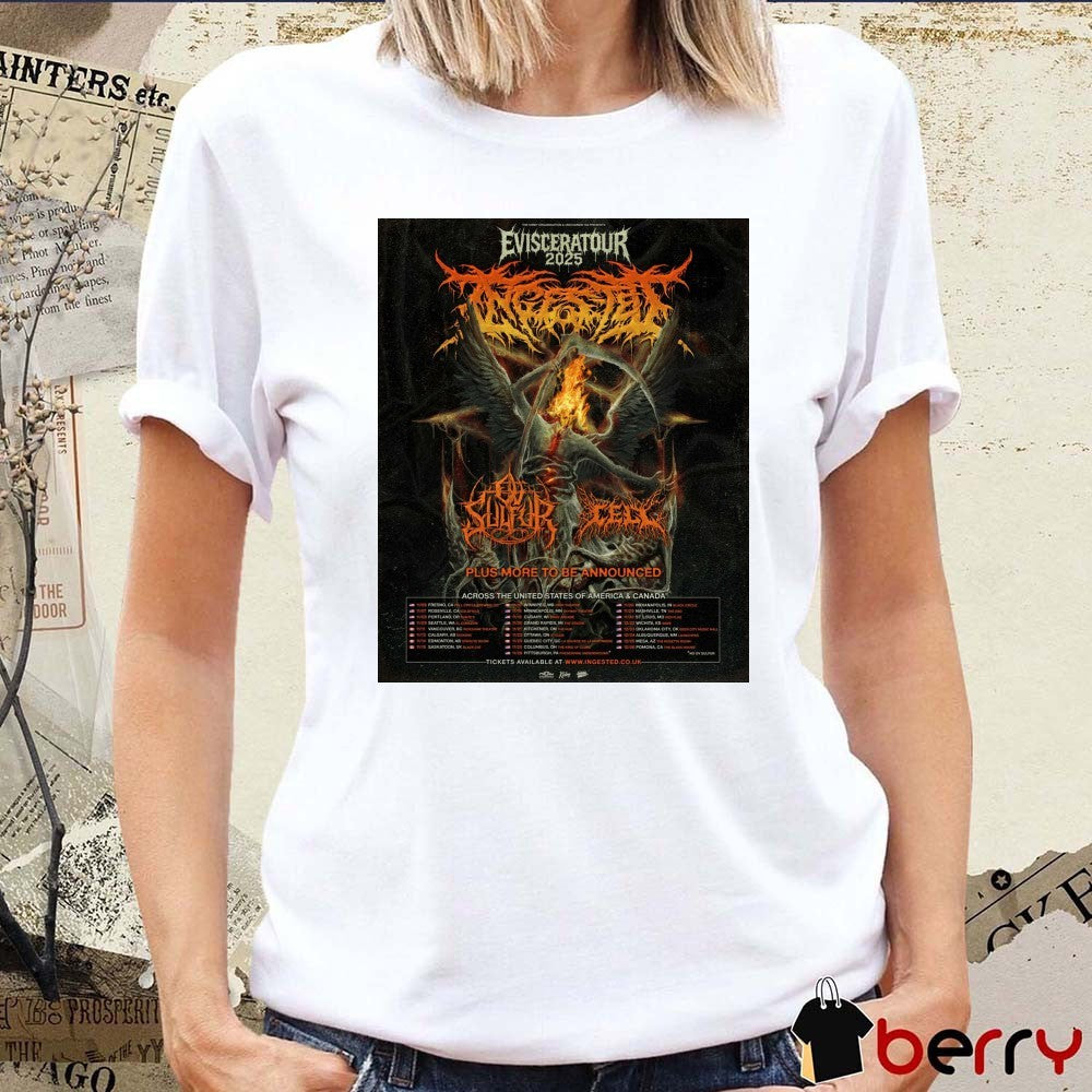 Eviscerator Across The United States Of America and Canada November – December 2025 Poster t-shirt