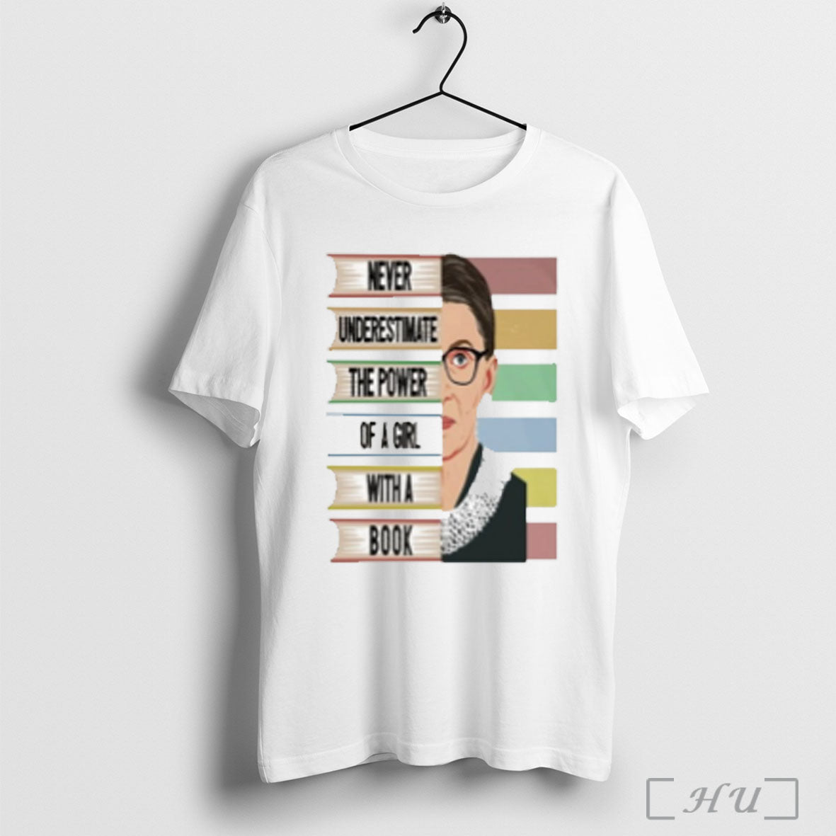 Official Feminist Ruth Bader Ginsburg Rbg Quote Girl With Book T Shirt