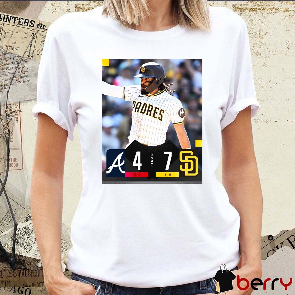Fernando Tatis Jr San Diego Padres Vs Atlanta Braves Final Score 7 – 4 MLB Opening Day Poster t-shirt